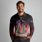 Australia And New Zealand ANZAC Day Long Sleeve Polo Shirt Soldiers Lest We Forget