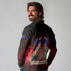 Australia And New Zealand ANZAC Day Long Sleeve Polo Shirt Soldiers Lest We Forget