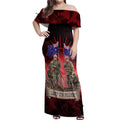 Australia And New Zealand ANZAC Day Off Shoulder Maxi Dress Soldiers Lest We Forget