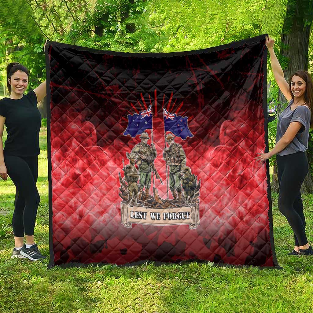 Australia And New Zealand ANZAC Day Quilt Soldiers Lest We Forget