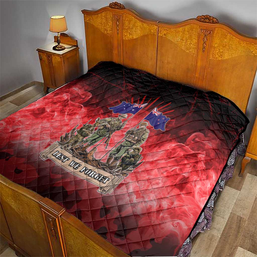 Australia And New Zealand ANZAC Day Quilt Soldiers Lest We Forget