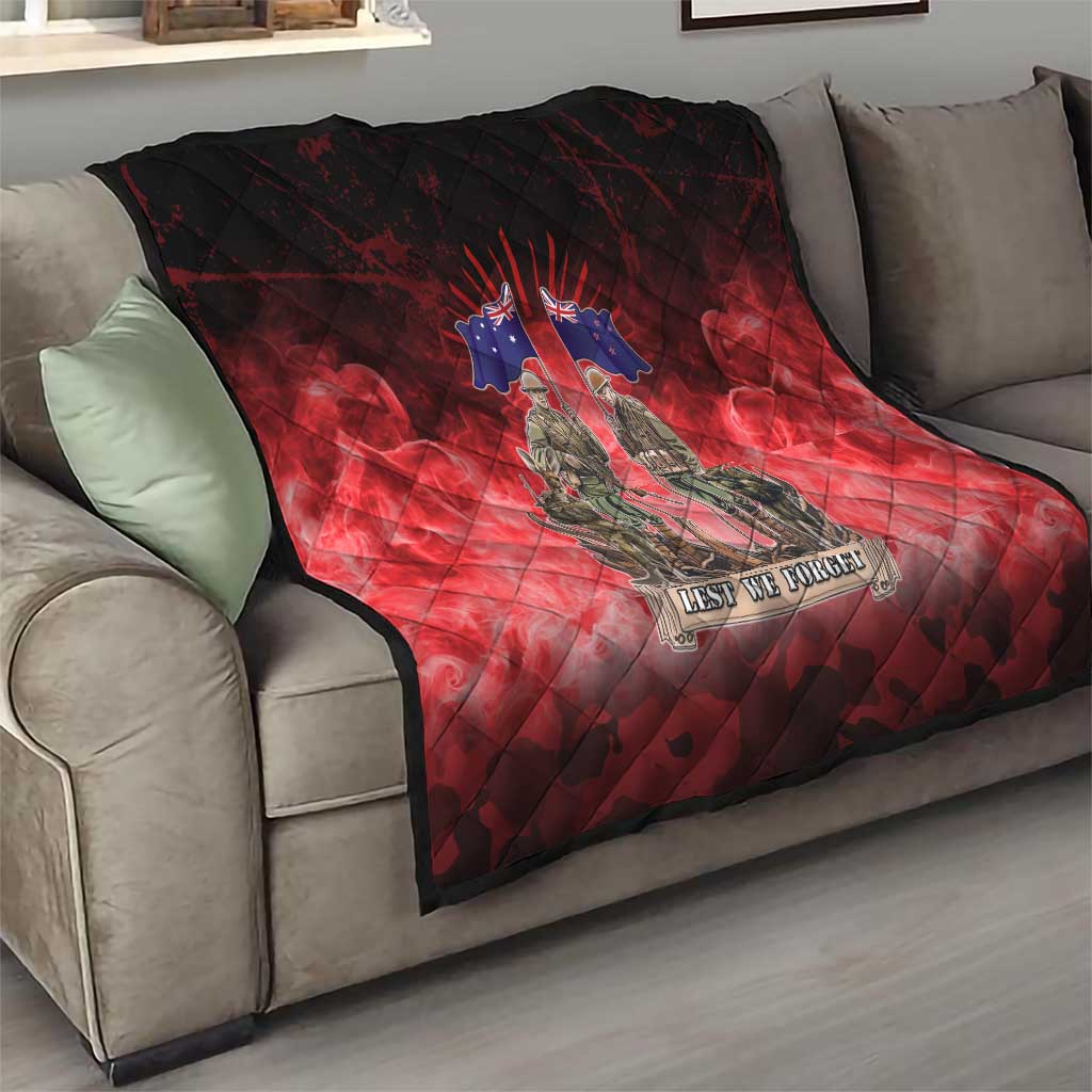 Australia And New Zealand ANZAC Day Quilt Soldiers Lest We Forget