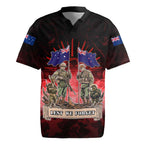 Australia And New Zealand ANZAC Day Rugby Jersey Soldiers Lest We Forget