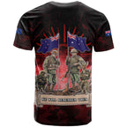 Australia And New Zealand ANZAC Day T Shirt Soldiers Lest We Forget