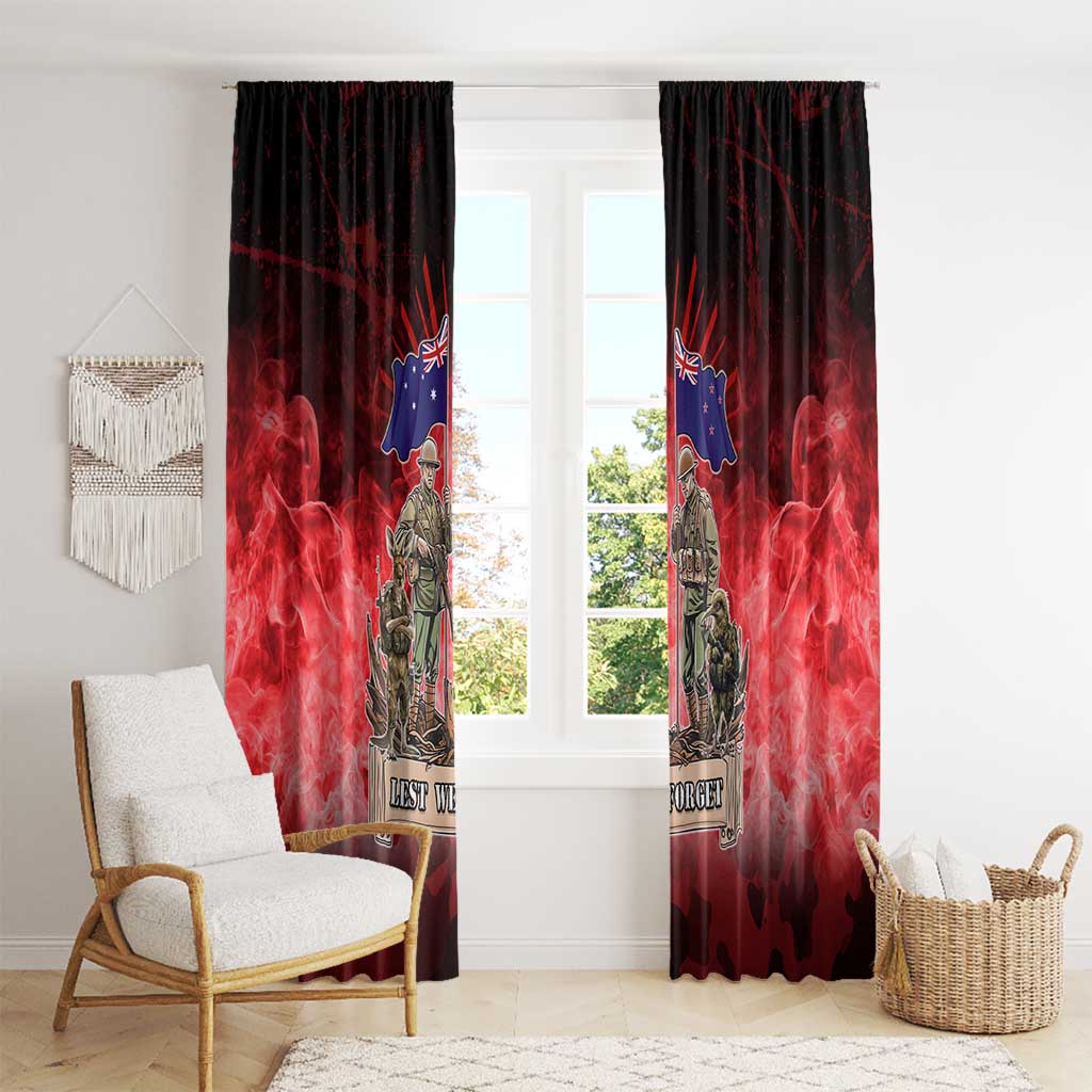 Australia And New Zealand ANZAC Day Window Curtain Soldiers Lest We Forget