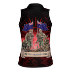Australia And New Zealand ANZAC Day Women Sleeveless Polo Shirt Soldiers Lest We Forget