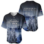 New Zealand ANZAC Day Baseball Jersey HMNZS Achilles We Will Remember Them
