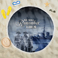 New Zealand ANZAC Day Beach Blanket HMNZS Achilles We Will Remember Them