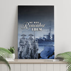 New Zealand ANZAC Day Canvas Wall Art HMNZS Achilles We Will Remember Them