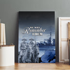 New Zealand ANZAC Day Canvas Wall Art HMNZS Achilles We Will Remember Them