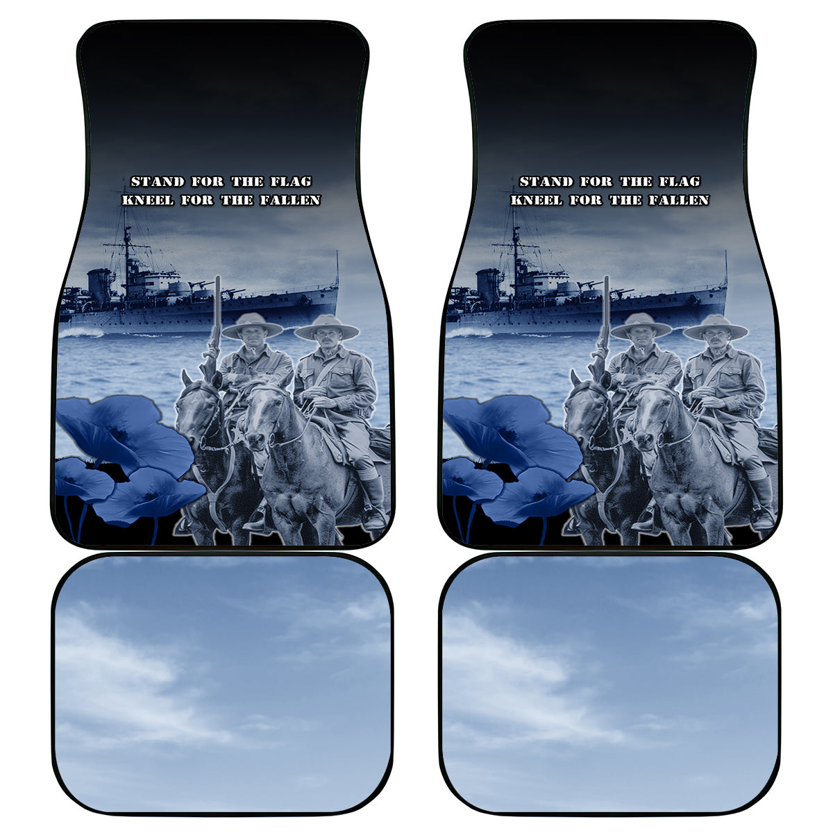 New Zealand ANZAC Day Car Mats HMNZS Achilles We Will Remember Them