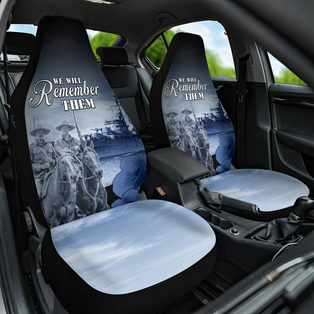 New Zealand ANZAC Day Car Seat Cover HMNZS Achilles We Will Remember Them