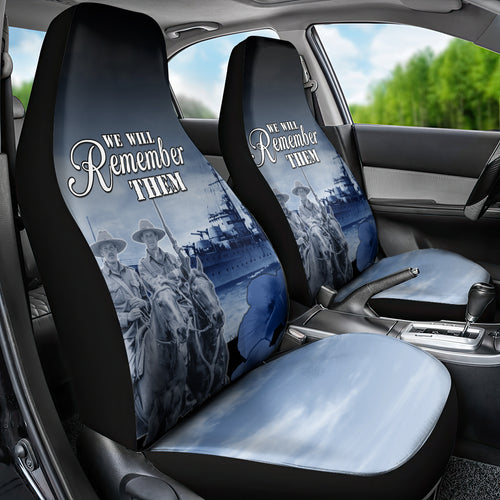 New Zealand ANZAC Day Car Seat Cover HMNZS Achilles We Will Remember Them