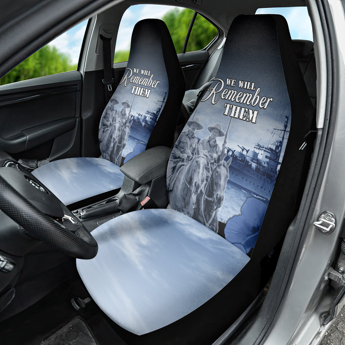 New Zealand ANZAC Day Car Seat Cover HMNZS Achilles We Will Remember Them