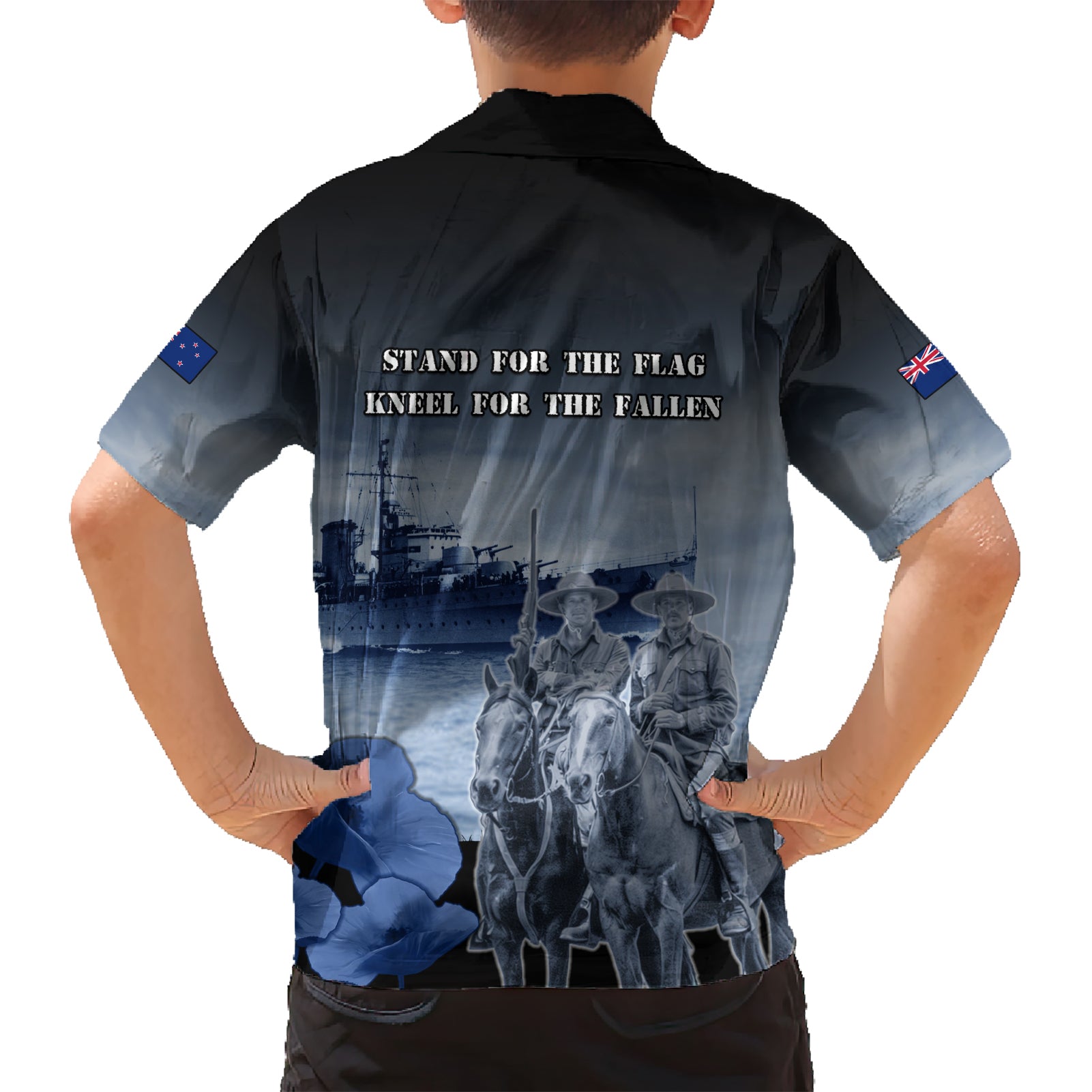 New Zealand ANZAC Day Hawaiian Shirt HMNZS Achilles We Will Remember Them