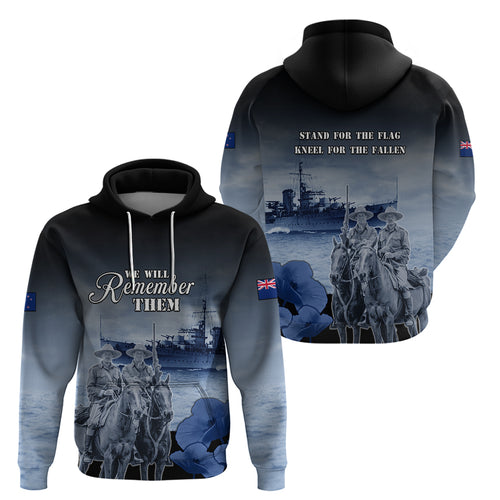 New Zealand ANZAC Day Hoodie HMNZS Achilles We Will Remember Them