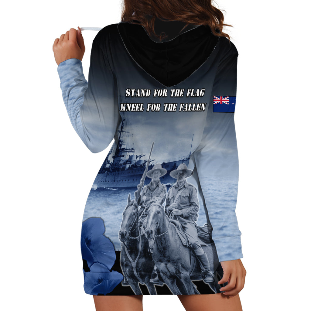 New Zealand ANZAC Day Hoodie Dress HMNZS Achilles We Will Remember Them