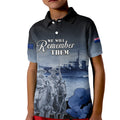 New Zealand ANZAC Day Kid Polo Shirt HMNZS Achilles We Will Remember Them