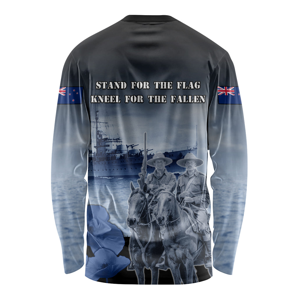 New Zealand ANZAC Day Long Sleeve Shirt HMNZS Achilles We Will Remember Them