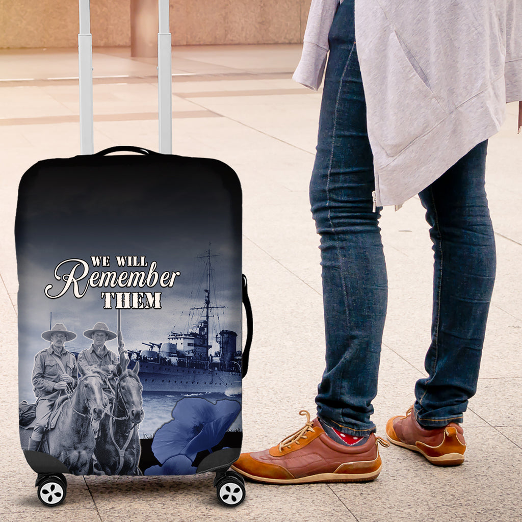New Zealand ANZAC Day Luggage Cover HMNZS Achilles We Will Remember Them