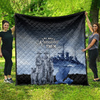 New Zealand ANZAC Day Quilt HMNZS Achilles We Will Remember Them