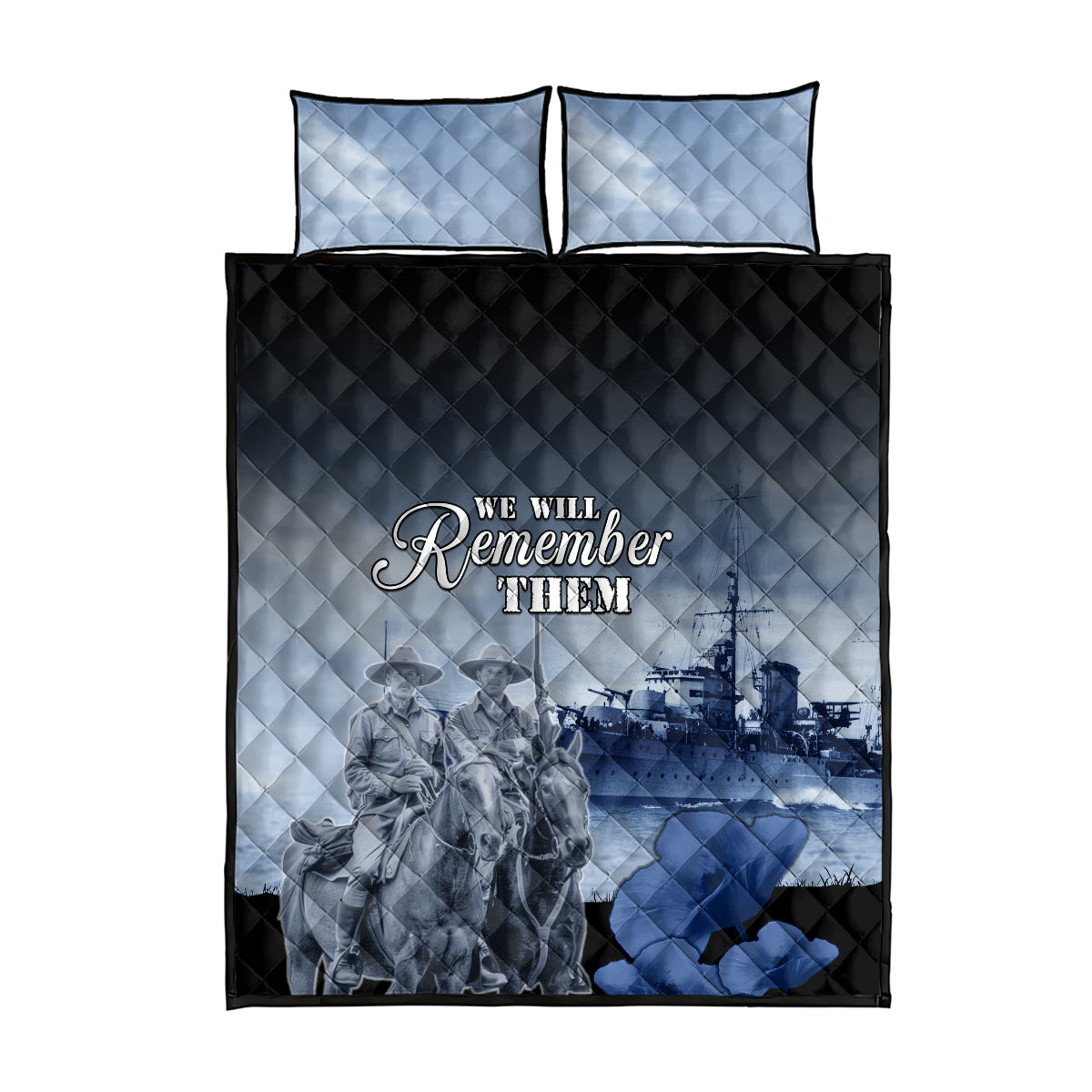 New Zealand ANZAC Day Quilt Bed Set HMNZS Achilles We Will Remember Them