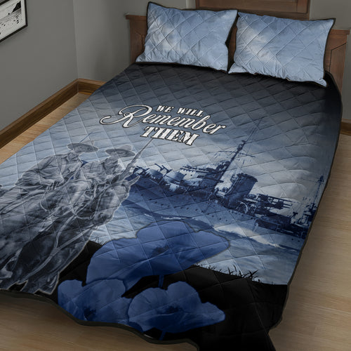 New Zealand ANZAC Day Quilt Bed Set HMNZS Achilles We Will Remember Them