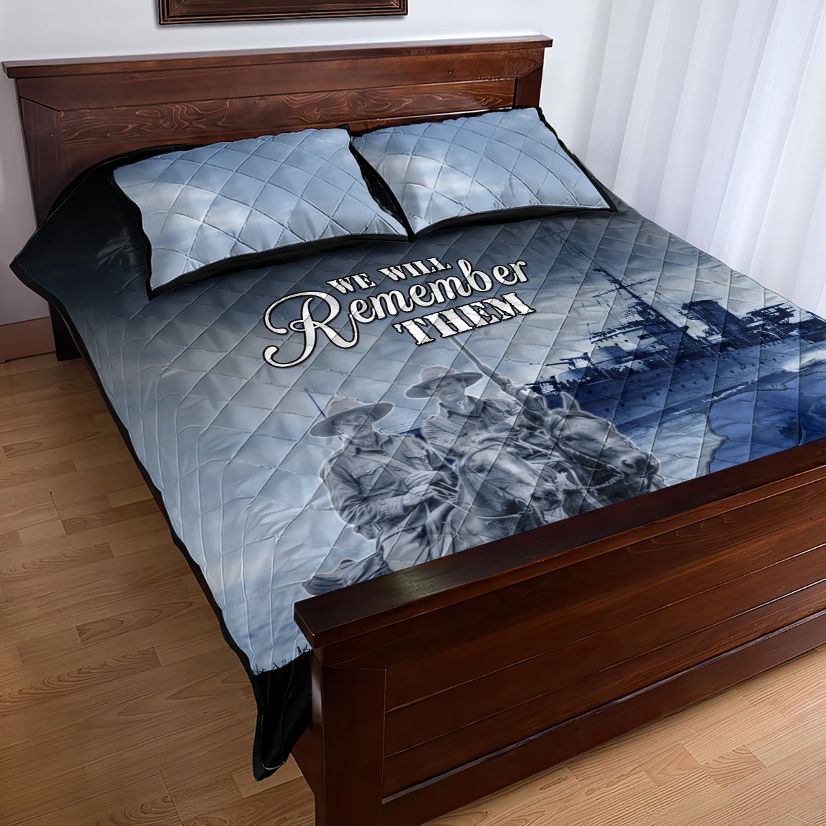 New Zealand ANZAC Day Quilt Bed Set HMNZS Achilles We Will Remember Them