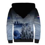 New Zealand ANZAC Day Sherpa Hoodie HMNZS Achilles We Will Remember Them