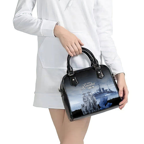 New Zealand ANZAC Day Shoulder Handbag HMNZS Achilles We Will Remember Them