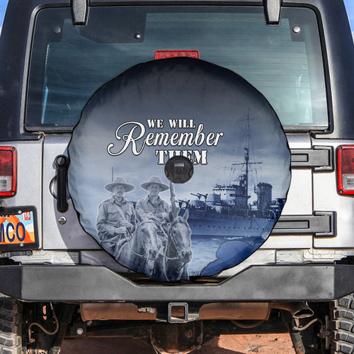 New Zealand ANZAC Day Spare Tire Cover HMNZS Achilles We Will Remember Them