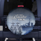 New Zealand ANZAC Day Spare Tire Cover HMNZS Achilles We Will Remember Them