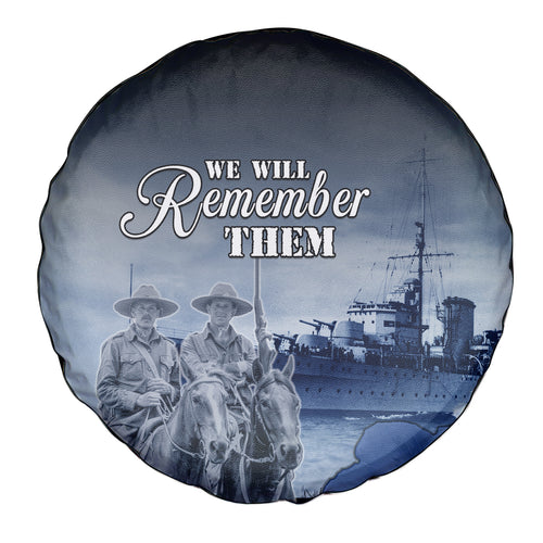 New Zealand ANZAC Day Spare Tire Cover HMNZS Achilles We Will Remember Them