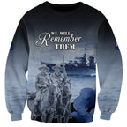 New Zealand ANZAC Day Sweatshirt HMNZS Achilles We Will Remember Them