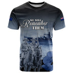 New Zealand ANZAC Day T Shirt HMNZS Achilles We Will Remember Them