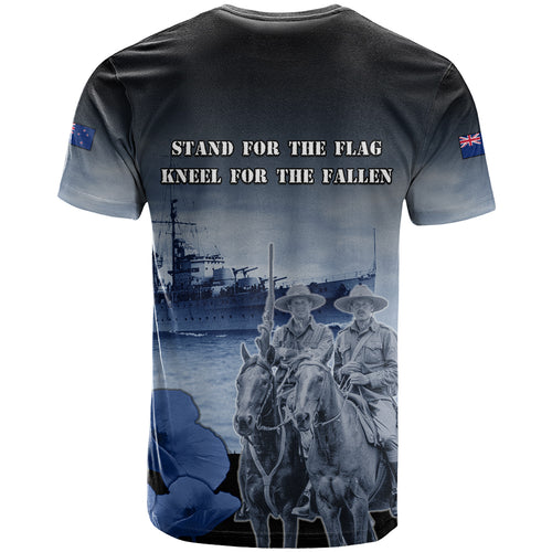 New Zealand ANZAC Day T Shirt HMNZS Achilles We Will Remember Them