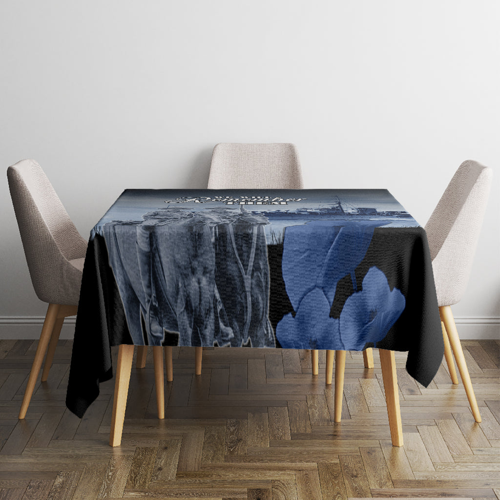New Zealand ANZAC Day Tablecloth HMNZS Achilles We Will Remember Them