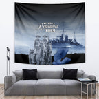 New Zealand ANZAC Day Tapestry HMNZS Achilles We Will Remember Them