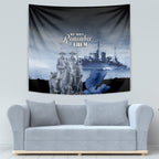 New Zealand ANZAC Day Tapestry HMNZS Achilles We Will Remember Them
