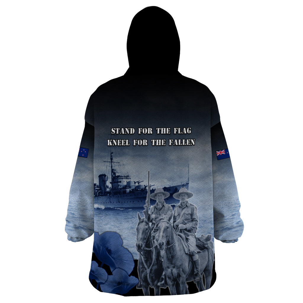 New Zealand ANZAC Day Wearable Blanket Hoodie HMNZS Achilles We Will Remember Them