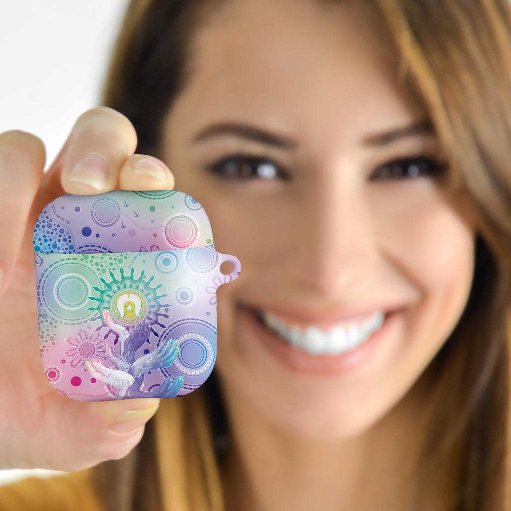 Aussie NAIDOC Week AirPods Case Pastel Aboriginal Dot Art