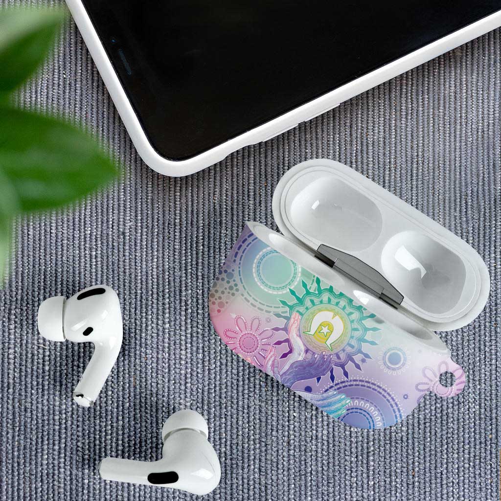 Aussie NAIDOC Week AirPods Case Pastel Aboriginal Dot Art