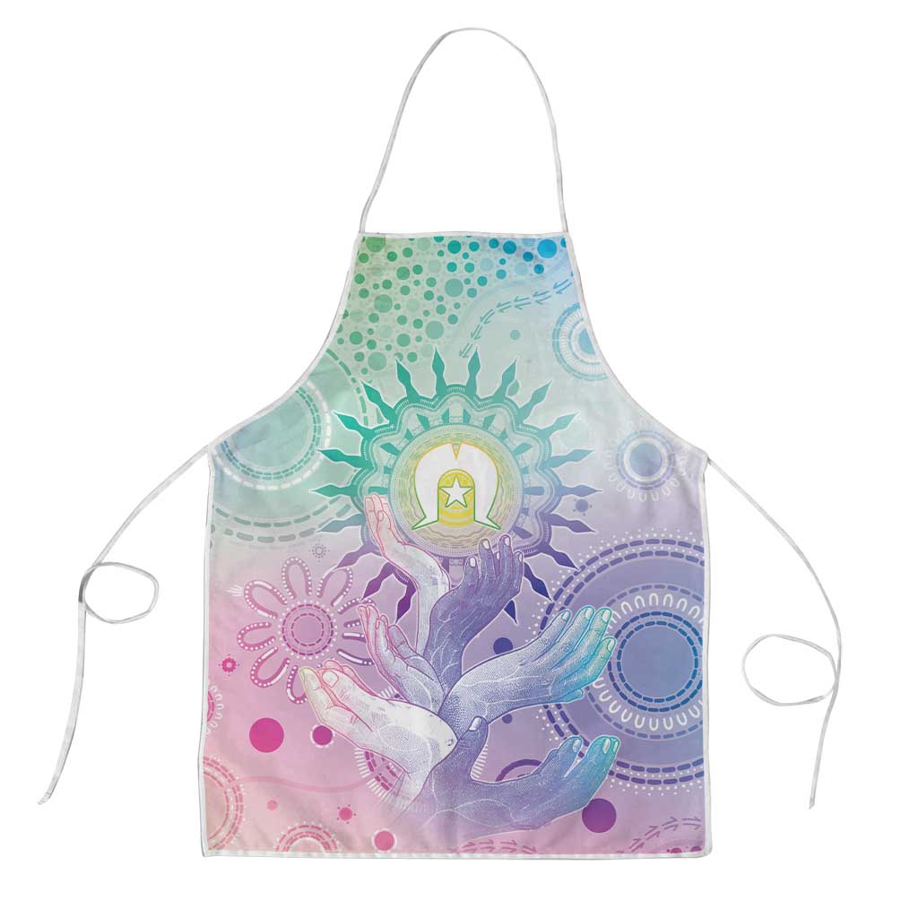 Aussie NAIDOC Week Apron Pastel Aboriginal Dot Art