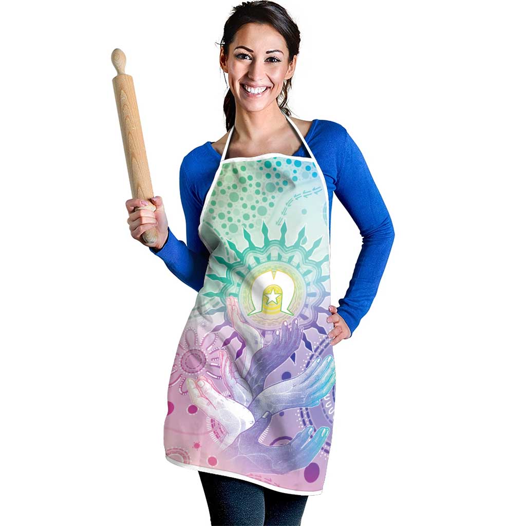 Aussie NAIDOC Week Apron Pastel Aboriginal Dot Art
