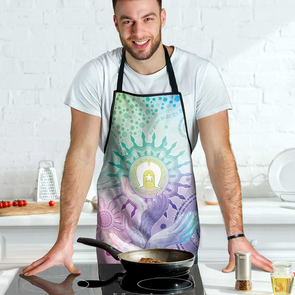 Aussie NAIDOC Week Apron Pastel Aboriginal Dot Art