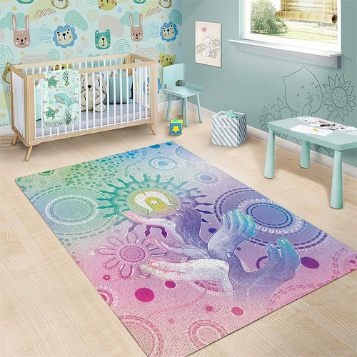 Aussie NAIDOC Week Area Rug Pastel Aboriginal Dot Art