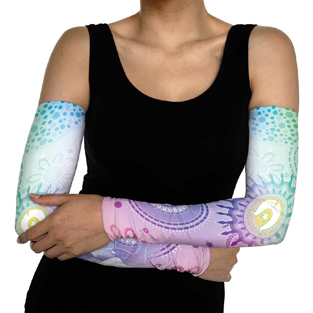 Aussie NAIDOC Week Arm Sleeves Pastel Aboriginal Dot Art