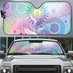 Aussie NAIDOC Week Auto Sun Shade Pastel Aboriginal Dot Art