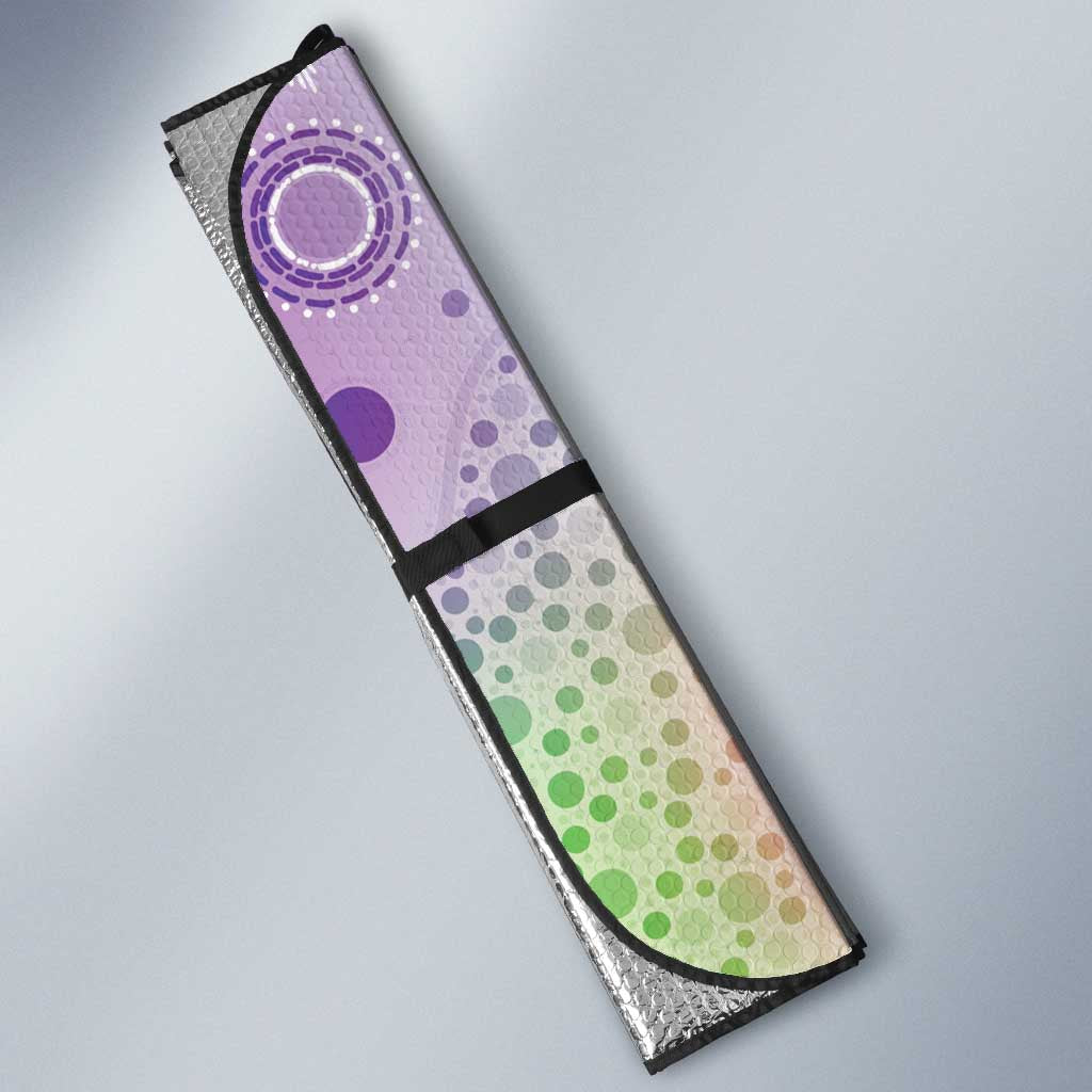 Aussie NAIDOC Week Auto Sun Shade Pastel Aboriginal Dot Art