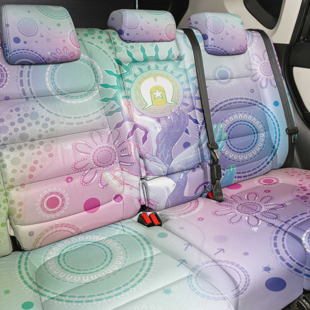 Aussie NAIDOC Week Back Car Seat Cover Pastel Aboriginal Dot Art